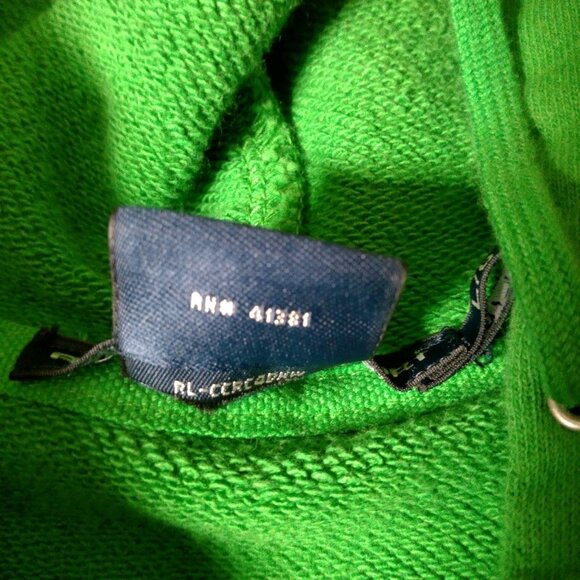 Polo Ralph Lauren Sport Hooded Sweatshirt Youth Large Kelly Green Pony Hoodie - Picture 11 of 11